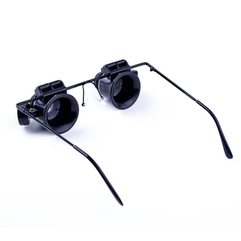 

20x Eyewear Magnifier Adjustable LED Handsfree Eyeglasses Magnifying Glass with Battery Watch Repair Watchmaker Magnifier #031
