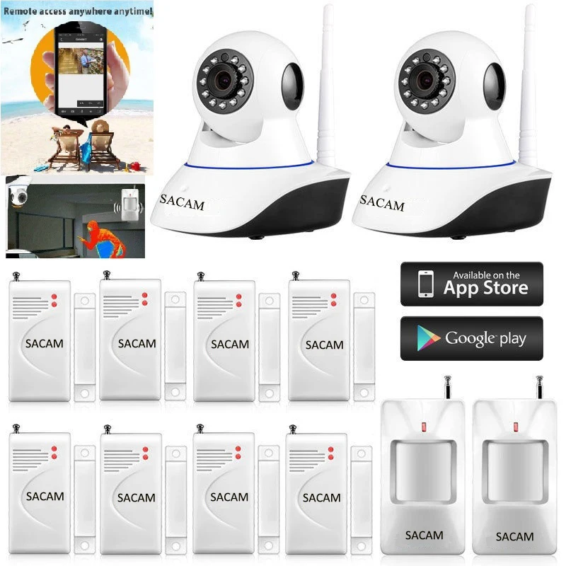 SACAM Wireless WiFi IP Camera Alarm System for font b Home b font office Security Smart