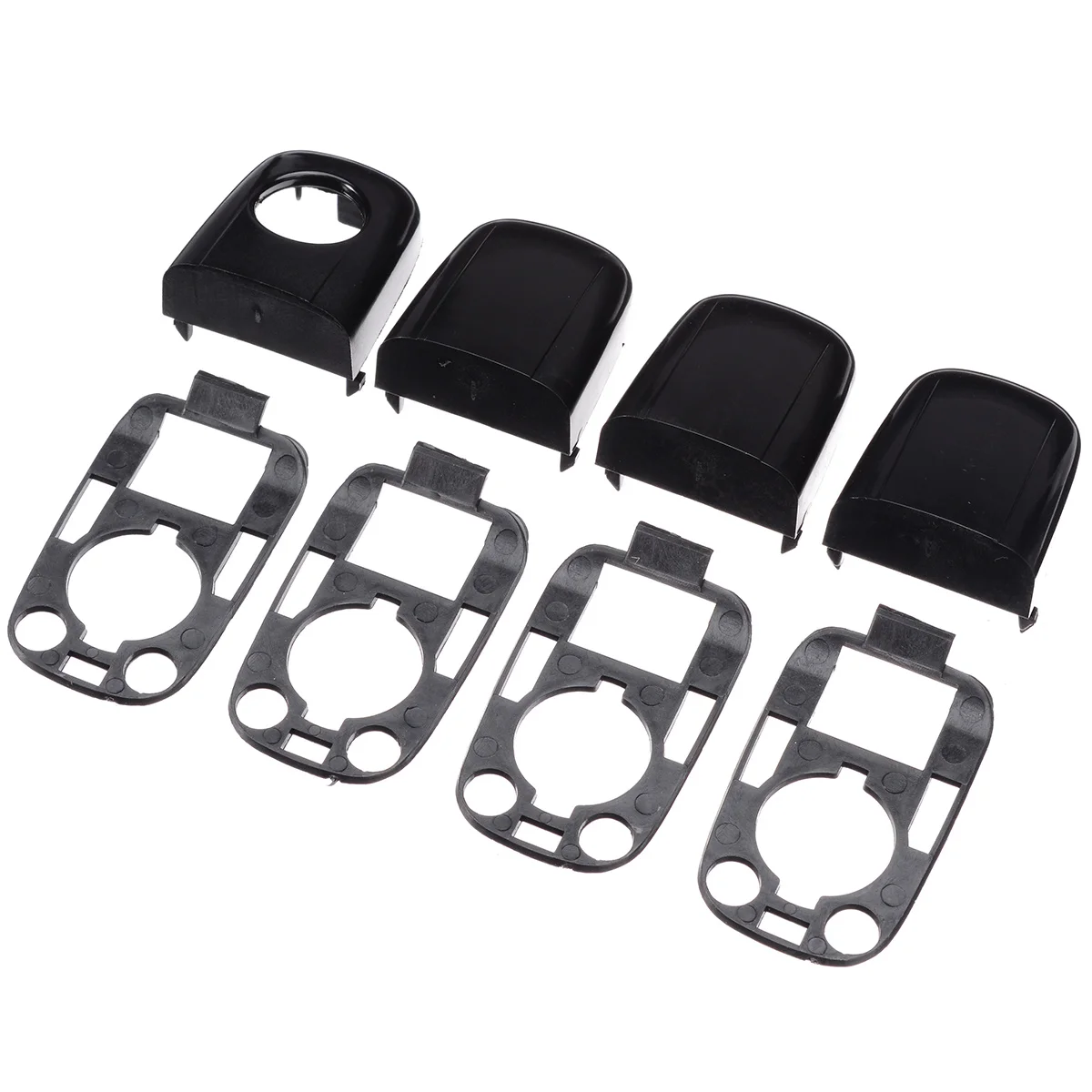 

Mayitr 8pcs ABS Door Handle Cap L&R Car Door Handle End Cap Kit with Seal For Peugeot 307 For Citroen C2 C3