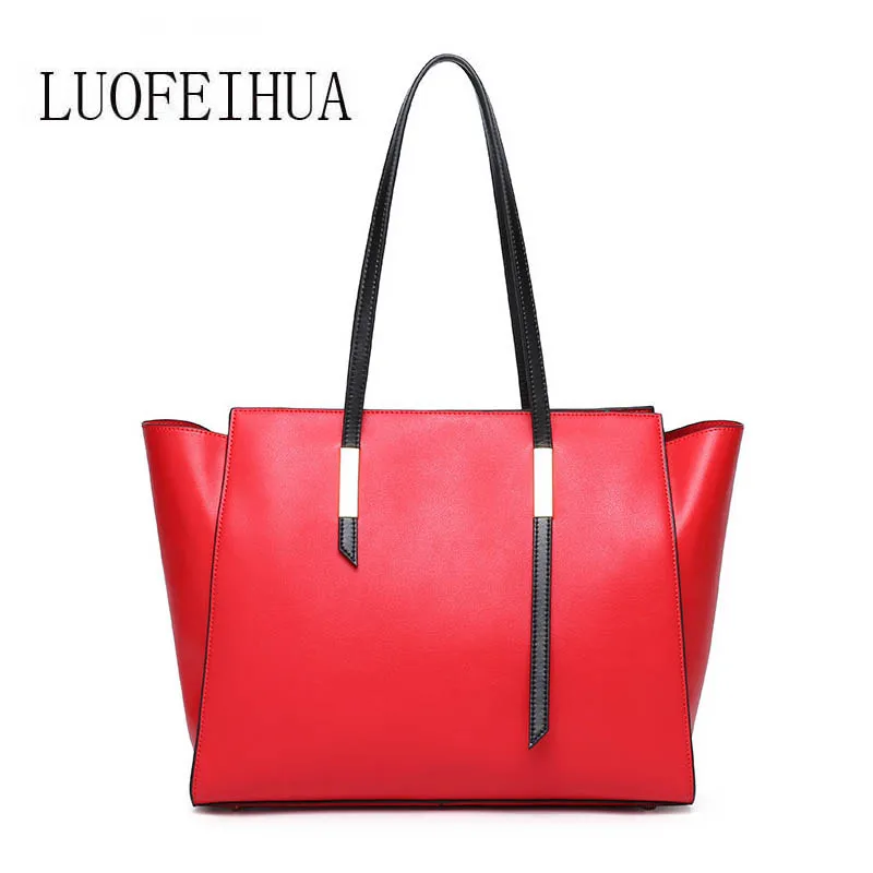 

LUOFEIHUA 2018 Europe and the United States new large-capacity shoulder bag Leather handbag Women's Messenger Bag