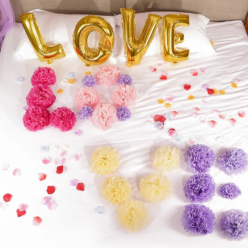 

1 Piece Diameter 30cm Paper Artificial PomPom Tissue Balls Flower for Home Wedding Party Car Decor Paper Pompon Crafts Supplies