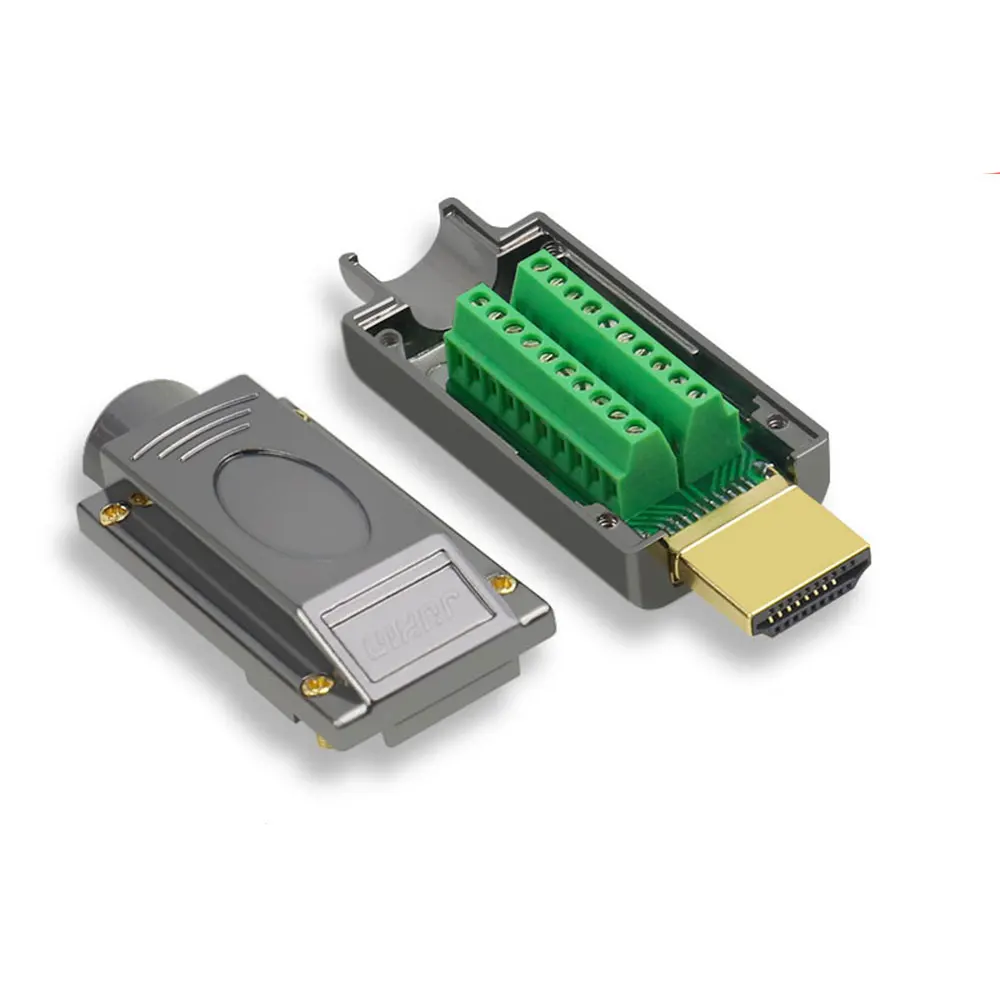 HDMI разъем без сварки 2 0 штекер DIY HD линии адаптеры поддержка 4K 2K 3D 0/1 4/1 3|Коннекторы