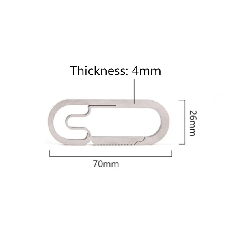 1PC Titanium Anti-lost Quick Release Keychain Hook Outdoor Fast Hanging Carabiner for Outdoor Camping Hiking Rock Rescue #3j#F (5)
