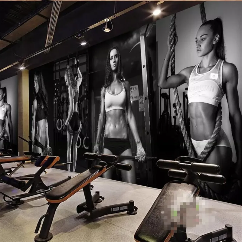 Gym sexy beauty wall background wall professional making murals wholesale wallpaper custom poster photo wall Gym sexy beauty wall background wall professional making murals wholesale wallpaper custom poster photo wall