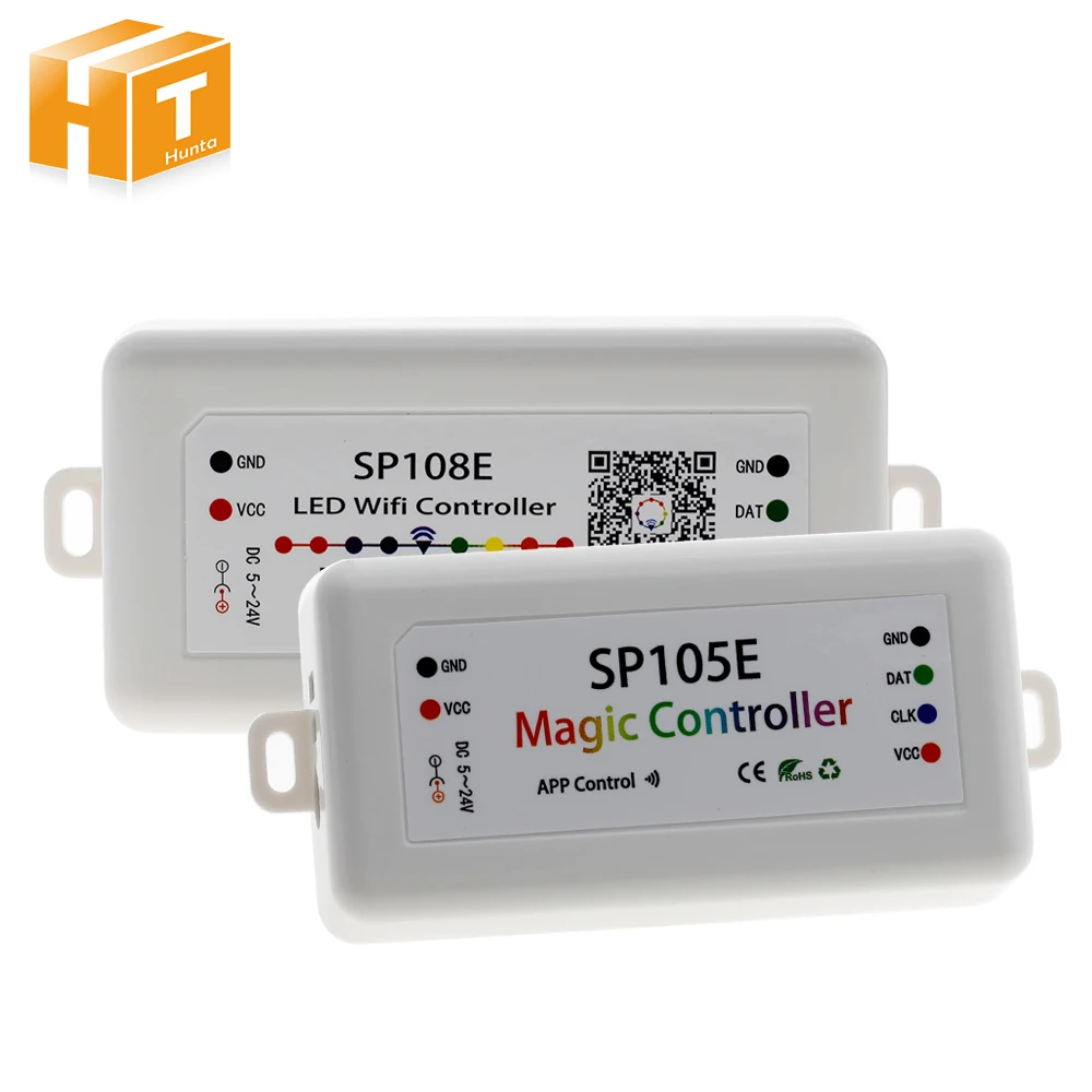 Волшебный контроллер SP105E SP108E Bluetooth 2048 пикселей для WS2811 2812 2801 6803 IC Светодиодная