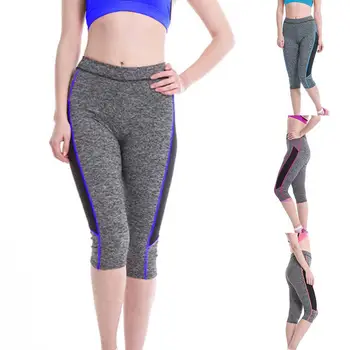 

Color Block Leggings Women Workout Skinny Cropped Trousers Pants New Fitness Leggings