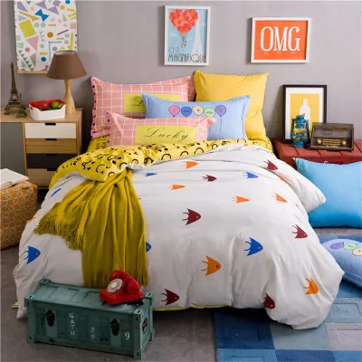 

Wholesale High Quality Duvet Cover 3/4 pcs Twin Full Queen Size Set of Bed Linen Luxury Bedding Set Floral Bed Linen Bedclothes