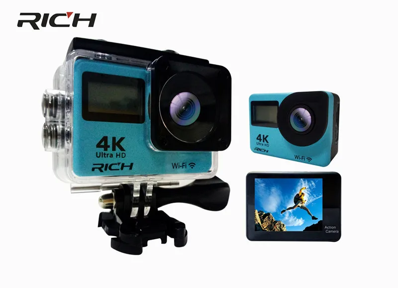 20 шт. F65R Allwinner V3 IMX179 4K Экшн камера 2 0 дюйма с двумя сенсорными экранами Wi Fi 30 м
