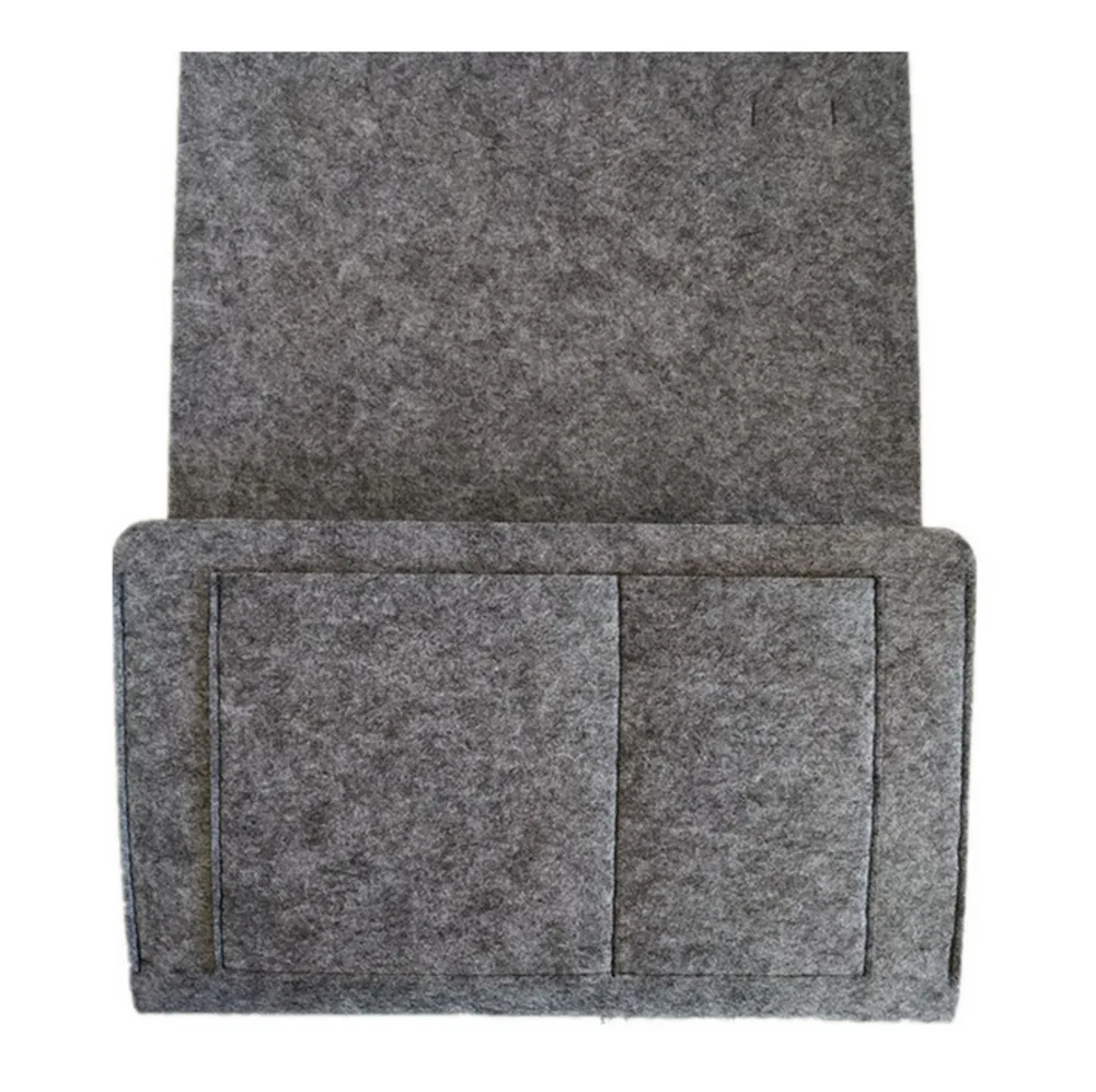 

2019 Fashion Felt Solid Bedside Pocket Household Storage Organizer Bag Bed Desk Bag Sofa TV Remote Holder
