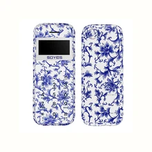 Soyes M11 Wood Shell Ultra Thin Mini Card Mobile Phone Pocket Students Low Radiation Cellphone Blue And White Porcelain Grain Soyes M11 Wood Shell Ultra Thin Mini Card Mobile Phone Pocket Students Low Radiation Cellphone Blue And White Porcelain Grain