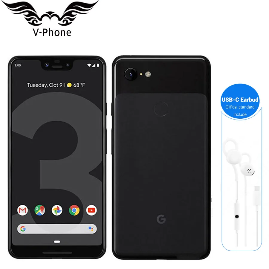 

Brand New Original Google Pixel 3 XL Mobile Phone 6.3" Snapdragon 845 4GB RAM 64GB ROM Android 9.0 NFC Fingerprint Smartphone