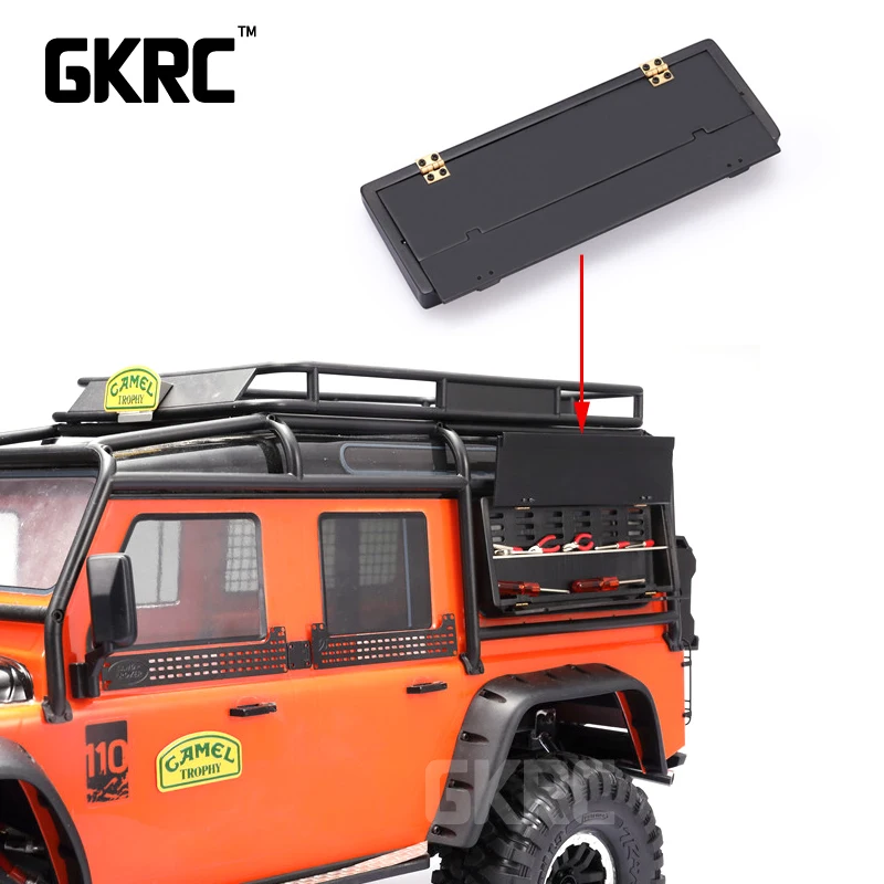 

RC Car Openable Tool Box for TRAXXAS TRX4 D90 D110 Defender 90046 RC Car Decoration Parts with Metal Division Board