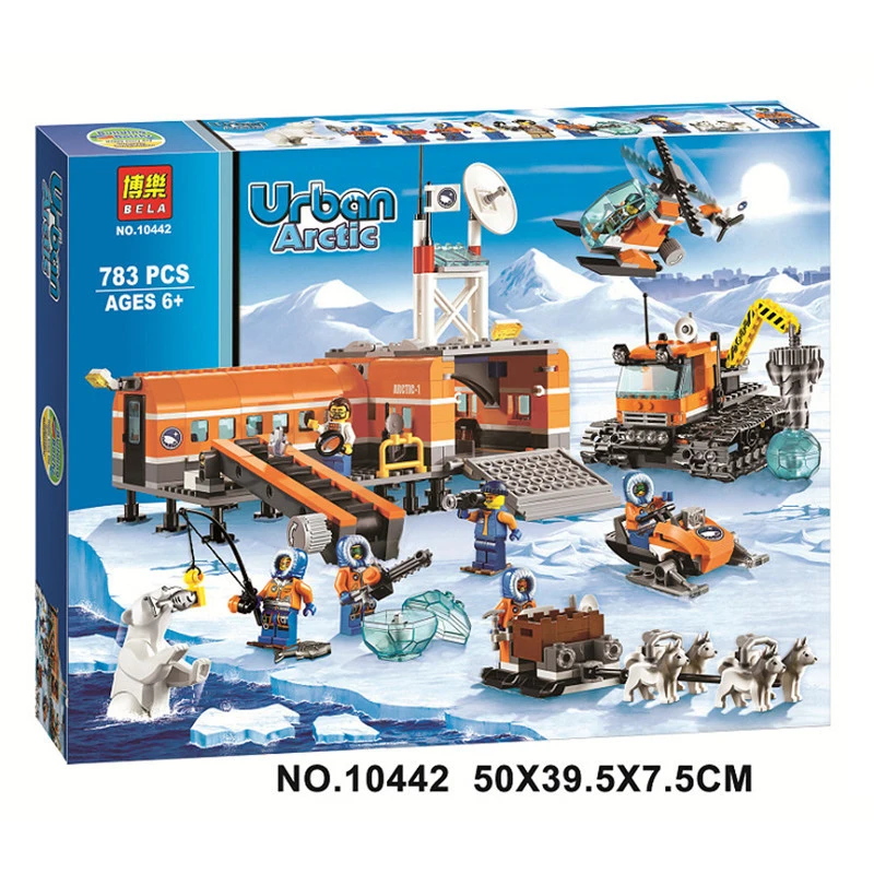 

Original Bela 10442 City Blocks Brick Arctic Base Camp 60036 Building Blocks Model Toys For Children Compatible Legoed