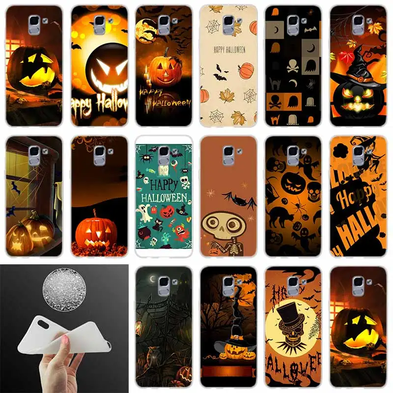 

Soft silicone Phone case Cover halloween FOR Coque Samsung Galaxy J6 J4 J8 J7 2018 Plus J3 J5 J7 Prime Pro 2017 2016 Casse