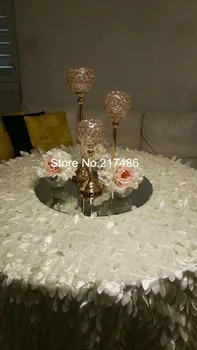 

New wedding decoration Gold crystal gold centerpiece stands