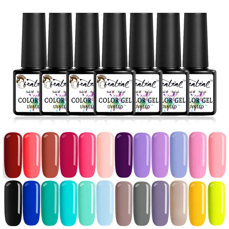 

Beateal Gel Nail Polish For Nail Extension Soak Off UV Gel Varnish Hybrid Primer Base And Top Gel lak Set Stickers On Nails