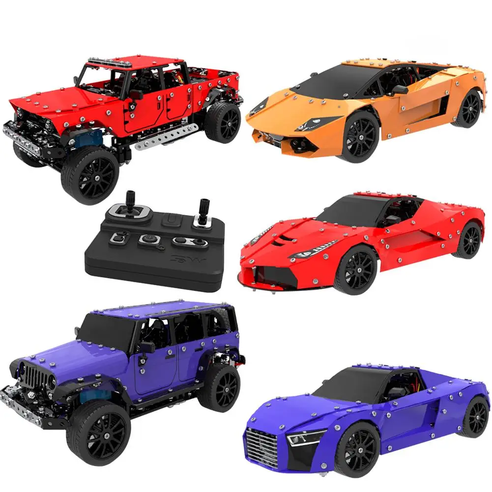 

DIY Simulation Car Toys Alloy Remote Control Car Detachable Assembled Remote Cars Toy