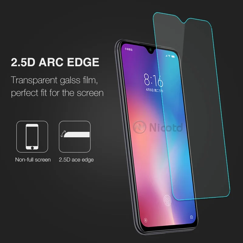 Защитное стекло для Xiaomi Mi 9 8 Pocophone F1 защита экрана HD Стекло закаленная пленка Redmi 6