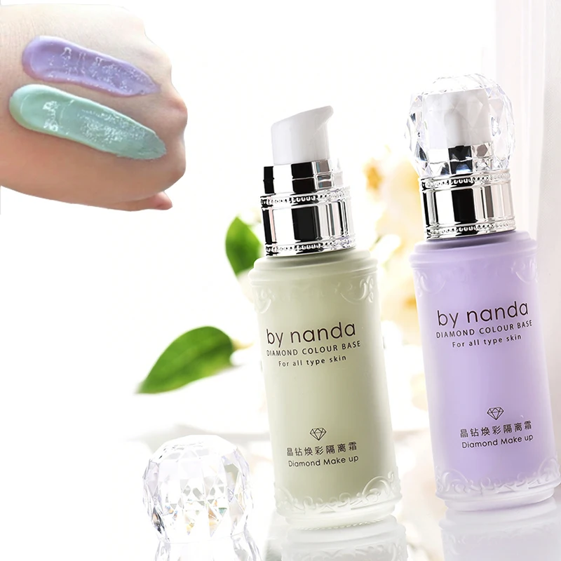 

Makeup 2017 New Face Base Foundation Color Cosmetics Waterproof Whitening Diamond Color Corrector Base Makeup Primer