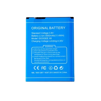

For DOOGEE X6 Battery 3000mAh Bateria Accumulator AKKU for DOOGEE X6 Pro