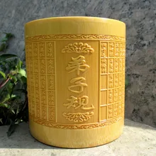 Бамбуковая резьба подставка для ручек Высококачественная классическая художественная ручка контейнер для образования офисные подарки щетка горшок чехол