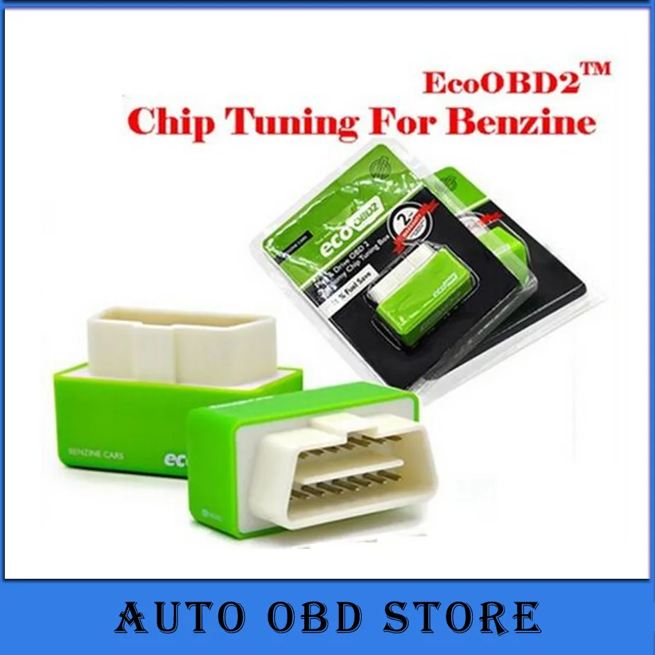 20 шт оптом! 15% экономия топлива EcoOBD2 чип блок настройки эко OBD2 бензин бензиновые автомобили Plug& приводное устройство OBDII диагностики автомобиля