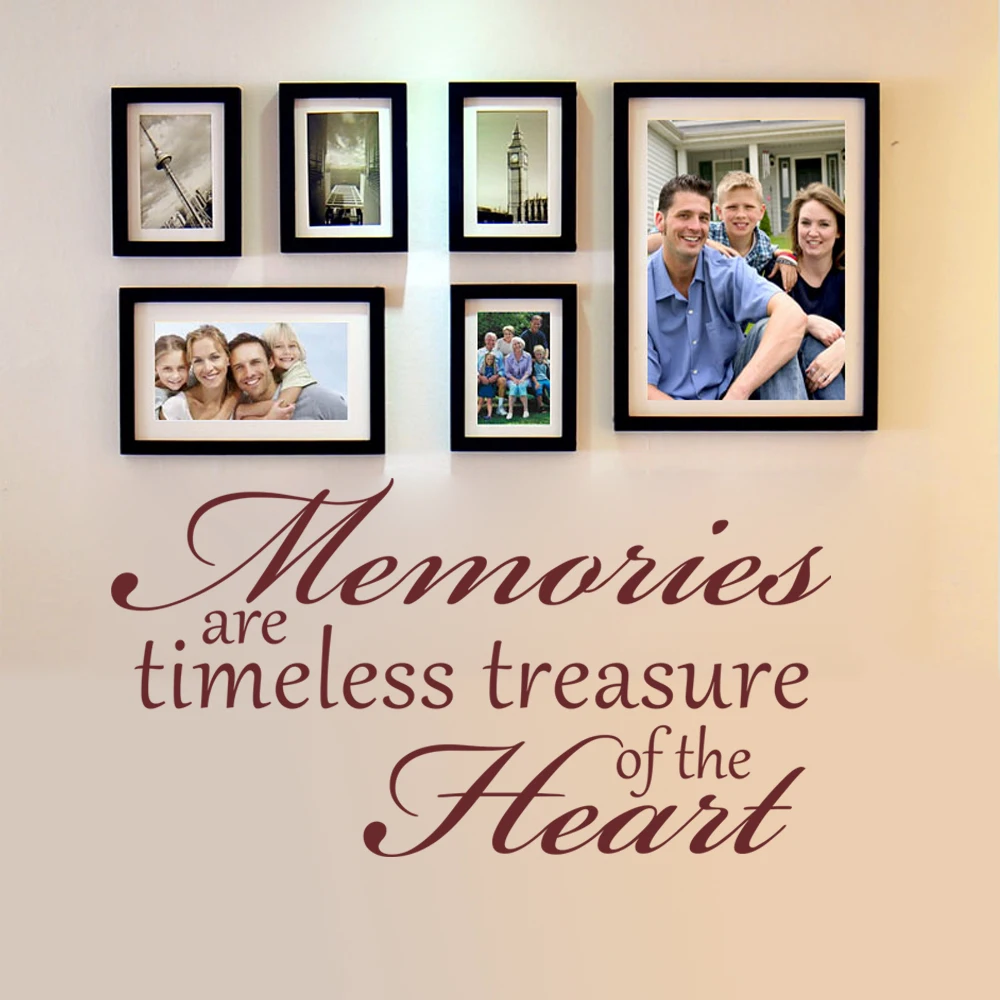 Memories are Timeless Treasures Wall Art Decal Lettering Words Quote Home Decor