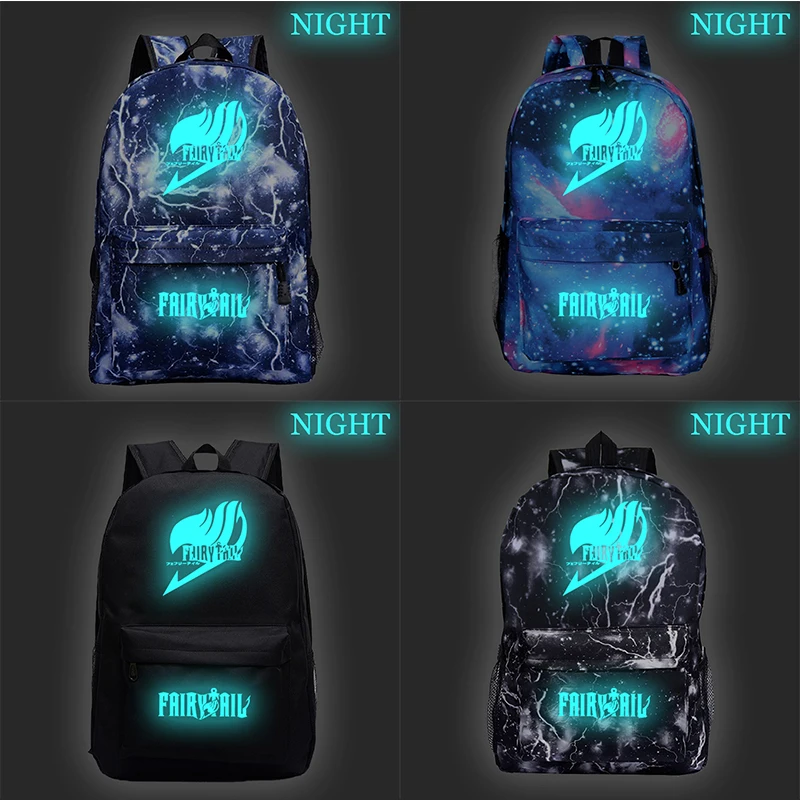 

Fairy Tail Luminous Backpack New Kids Teenager Boys Girls School Backpack Beautiful School Bags Mochila Masculina Mochilas Mujer