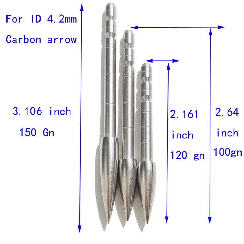 10 шт. 100-200гр точка поля для стрельбы из лука наконечники для практики id4.2мм стрелы для лук стрельба тренировочные аксессуары