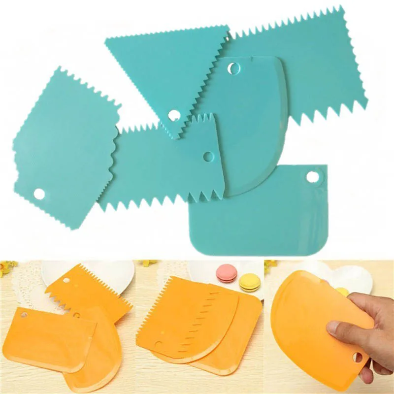 

Cake Cream Spatula Plastic Dough Scraper Cake Decoration Kitchen Gadget DIY Cream Smooth Baking Pastry Tools