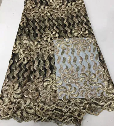 Latest African Lace Fabric 2016 High Quality French Net Laces With Sequins Embroidery Tulle For Dresses VYL467 | Дом и сад