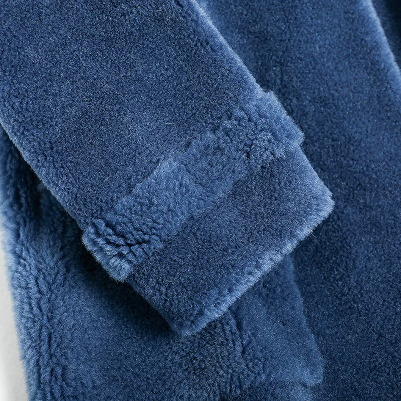 Осенне-зимнее пальто женская одежда уличная куртка из натурального меха шерстяная куртка Корейская винтажная овечья овчина замшевая подкладка ZT3356