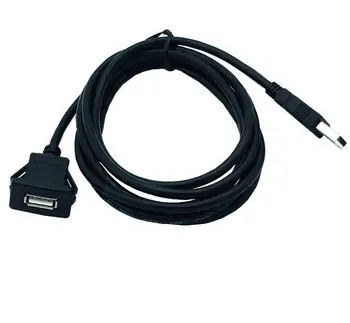 

USB Male to Female AUX Flush Panel Mount Extension Cable for Car Truck Boat Motorcycle Dashboard 1M