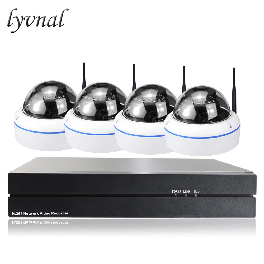 LYVNAL 1080P wifi camera dome 2mp wireless ip camera p2p onvif 8ch nvr system 1080p Security camera wifi kit with 1tb hdd