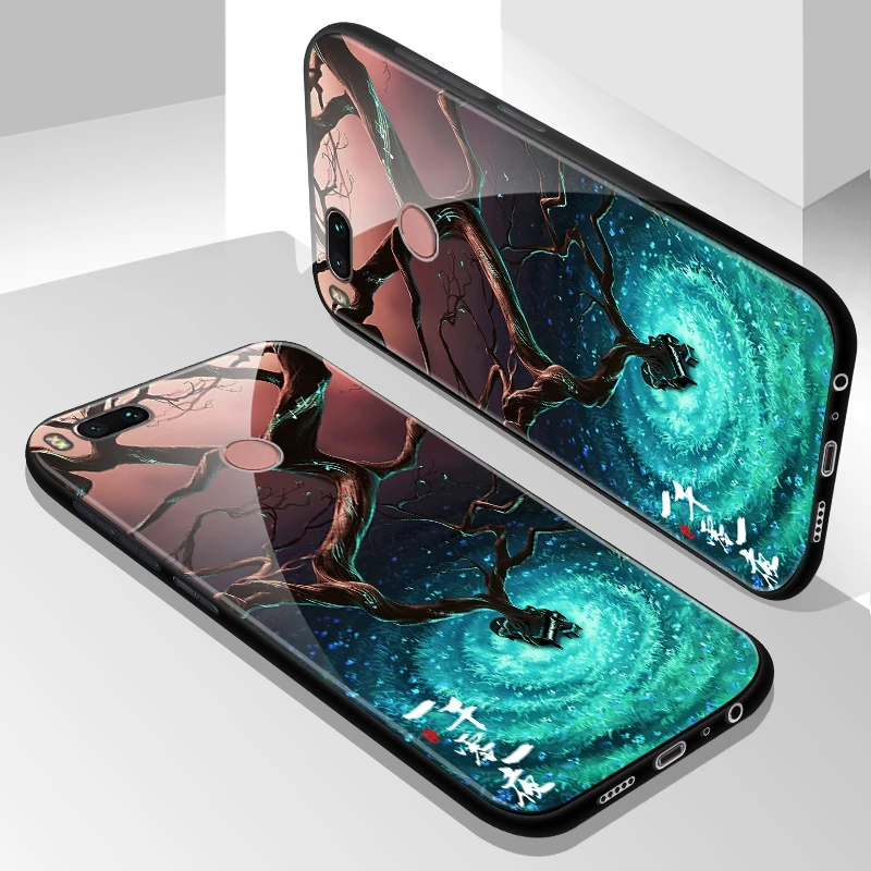 

Tempered Glass Case For Xiaomi MI A1 Mi 5x Glossy Cartoon Cover for Xiaomi Mi 5x A1 Mi5x Case with Tempered Glass Protector