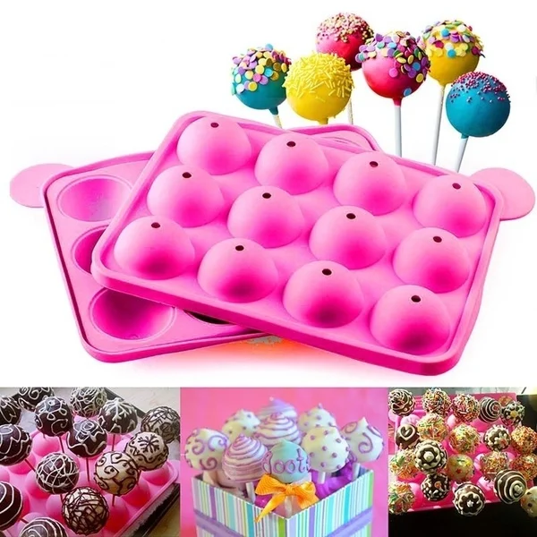 2018 Hot Sale Silicone Candy Mold Cupcake Lollipop Mold Pastry Baking Tools Gadgets Mold Chocolate Dessert Cake Decoration Tools