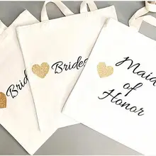 Изготовленный на заказ 6 шт. Блестящая Сумочка подружки невесты сумки Персонализированные названия бокал для шампанского вечерние пакеты для свадебных подарков мальчишник, Девичник сувениры