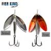 FISH KING Brass Material Long Cast Double Piece 10 Color With Treble Hook Fishing Lure ► Photo 3/6