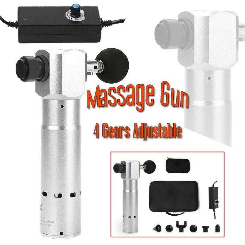 

1800-3400RMM Therapy Massage Percussive Massager Vibrating 4 Speed 6 Tips Electric Professional Body Massager Vibration Relax