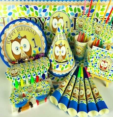 owls2 Мультфильм Совы Птицы Тигр для детского дня рождения праздничный комплект для малышей украшение душевой кабины комплект товары для вечеринки, дня рожденья Свадебные штук в упаковке - Цвет: owls2