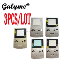 Новые 3 шт/LOT Серебро и золото Цвет Пластик Корпус для gameboy Цвет игровой консоли мальчик В виде ракушки w/Limited мультфильм объектив резиновые прокладки