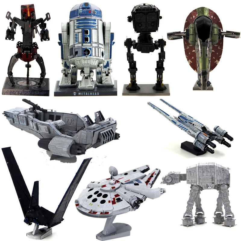 

Colorful 3D Metal Puzzles Model 21-styles DIY Laser Cut Millennium Falcon Jigsaw For Adults Kids Collectional Educational Toys