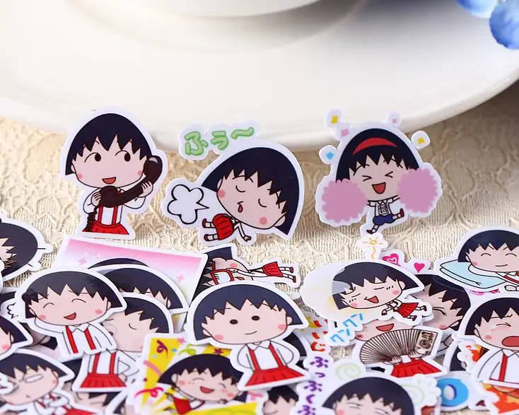 40 шт./упак. креативный прекрасный самодельный Аниме Chibi Maruko Скрапбукинг стикер s/декоративная наклейка классические игрушки подарок