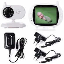 Baby Monitors nanny 3.5 inch LCD IR Night vision Intercom Lullabies Temperature Monitor Rechargeable Battery baby camera monitor
