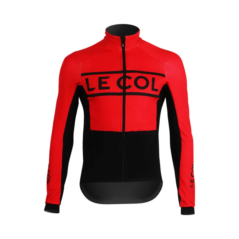 

Le Col By Wiggins Jacket Sport Burgundy maillot ciclismo thermal fleece cycling jersey long sleeve wielerkleding heren Inverno