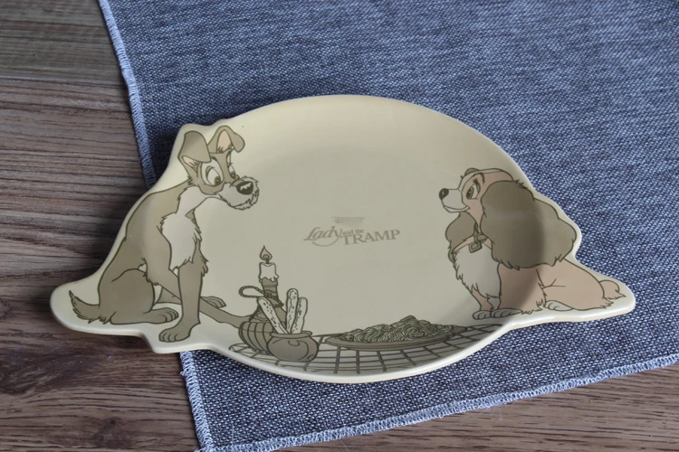 Original Big Lady And The Tramp Pastry Fruit Porcelain Tray Steak Dinner Ceramic Tableware Bone China Cake Dishes Plates |