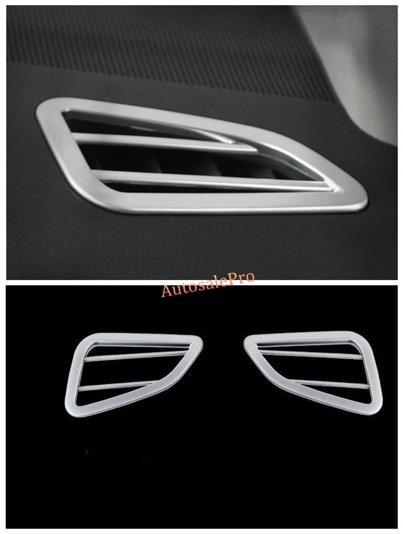 

ABS Plastic Matt Console dashboard upper Front Air condition Vent Outlet Cover trim 2pcs for Subaru Outback 2015 2016