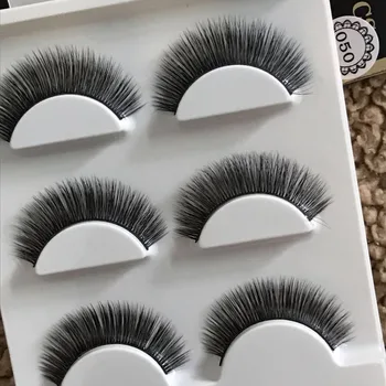 

New Multi-layer Black Cotton Thread 3D Thick False Eyelashes Cross Messy Handmade Natural Eye Lashes Stage Makeup Fake Eyelashes