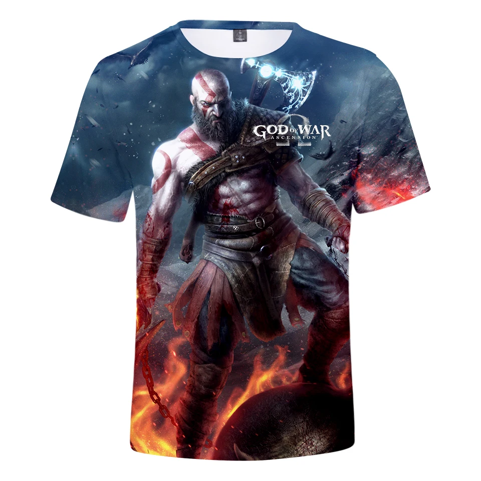 

Frdun Tommy 3D Print Character God Of War Kratos New Men/Women Casual O-Neck T-shirt Unisex Polyester T-shirts 2018 Dropshipping