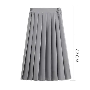 

Women JK High School Uniforms Skirt Students Girls Harajuku Japanese Preppy Style Plus Size Pleated High Waist A-line Skirt 5XL